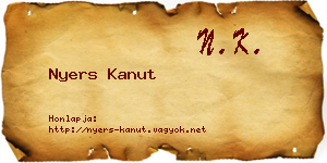 Nyers Kanut névjegykártya